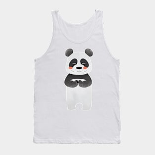 Little Prayer Panda in his Bamboo Forest Tank Top